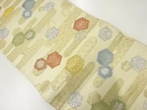 アンティーク　ヱ霞に桐・橘模様織出し袋帯（材料）